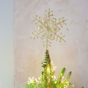 Gold Snowflake Tree Topper