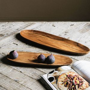 Long Acacia Wooden Plates