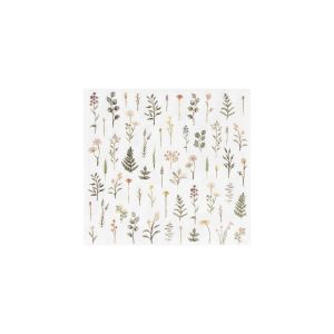 Set of Sixteen Wildflower Garden Paper Napkins