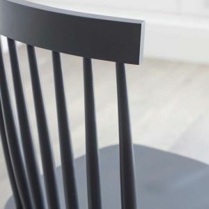 Spindle Back Chair In Carbon