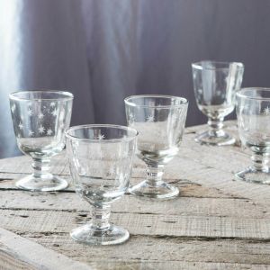 Etched Stars Wine Glass
