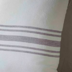 Large Striped Linen Cushion