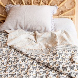 Grey Tiger Single Bedspread