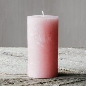 Dusky Pink Pillar Candles