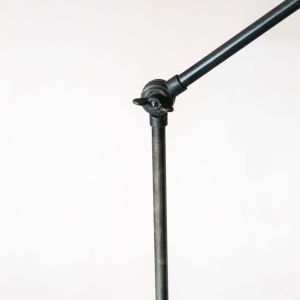Cane Floor Lamp with Magazine Rack