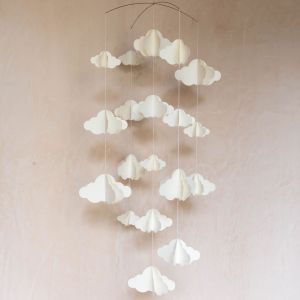 Paper Clouds Hanging Mobile