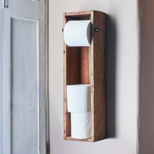 Wooden Loo Roll Holder