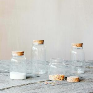 Cork Lid Glass Storage Jars