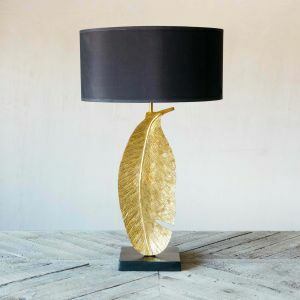 Large Gold Quill Table Lamp