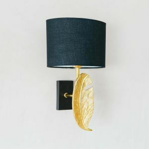 Gold Quill Wall Light with Shade