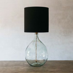 Round Glass Extra Large Clear Lamp