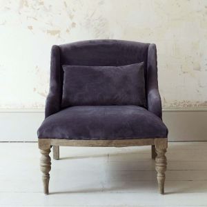 Duchess Grey Velvet Armchair