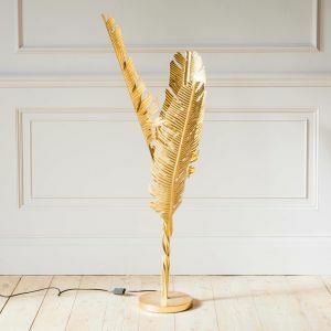Small Gold Feather Floor Lamp