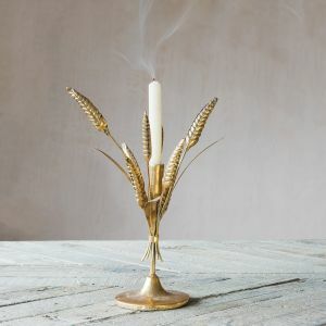 Gold Leaf Candlestick