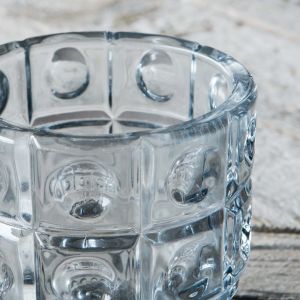 Grey Bubble Glass Candle Holder
