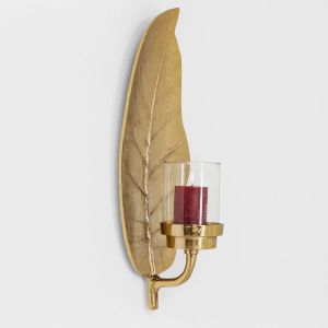 Gold Leaf Wall Sconce