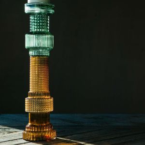 Coloured Glass Candle Holders