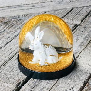 White Rabbit Snow Globe