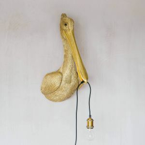 Gold Spoonbill Wall Light