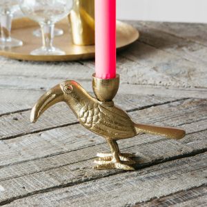 Gold Toucan Candle Holder