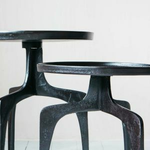 Markus Set of Two Bronze Side Tables