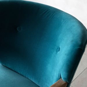 Lina Teal Velvet Armchair