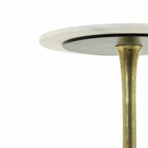 Ayla Marble and Bronze Side Table