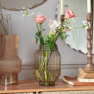Olivia Peach Glass Vase