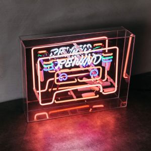 Neon Rewind Box Sign