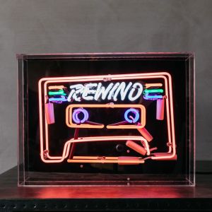 Neon Rewind Box Sign