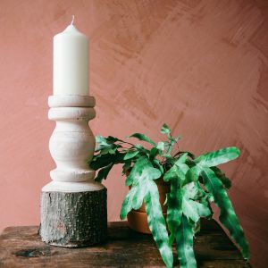 Natural Wooden Candle Holder