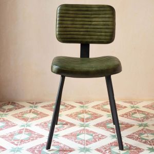 Oliver Green Leather Chair