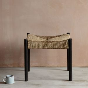 Orson Wooden and Seagrass Stool