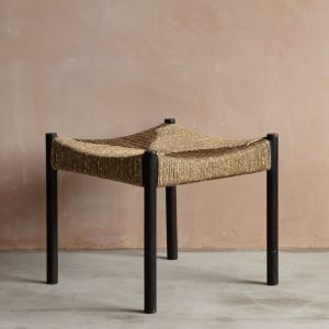 Orson Wooden and Seagrass Stool