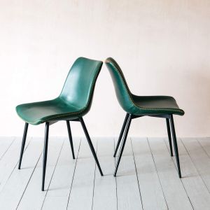 Set of Two Novak Green Chairs