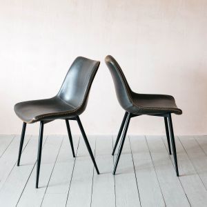 Set of Two Novak Grey Chairs
