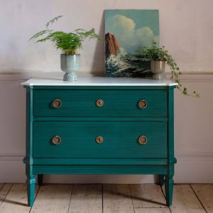Lottie Green and Marble Chest of Drawers