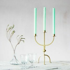 Gold Triple Candle Holder
