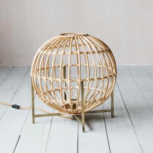 Bamboo Sphere Floor Lamp