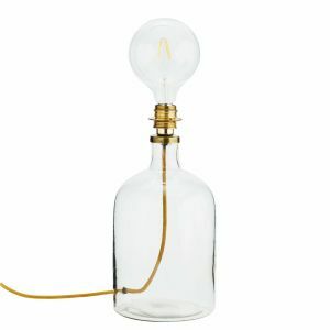 Seville Glass and Raffia Lamp