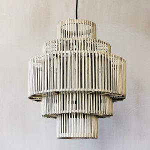 Tiered Bamboo Pendant Light