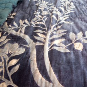 Blue Sakura Printed King Size Quilt