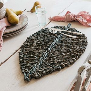 Petrol Seagrass Leaf Placemat