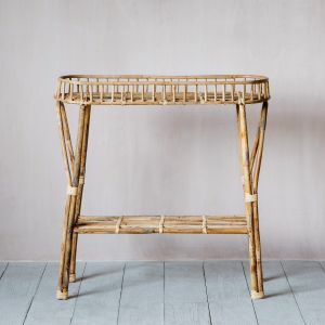 Two Tiered Bamboo Table