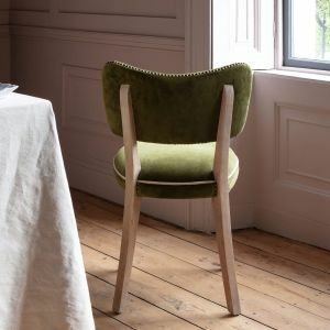 Olive Velvet Upholstered Dining Chair