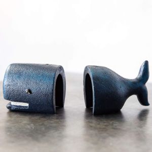 Whale Iron Bookends