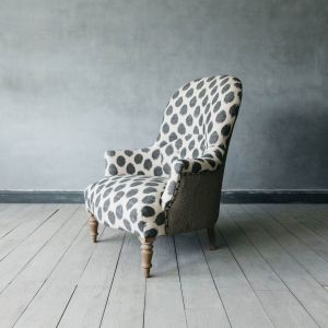 Alfred Black and White Ikat Print Armchair 