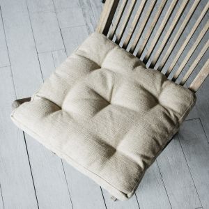 Square Linen Seat Pad