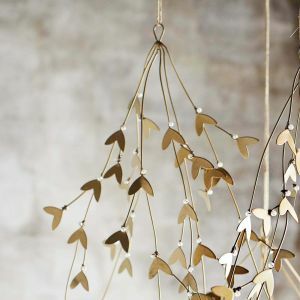 Gold Mistletoe Hanging Decoration