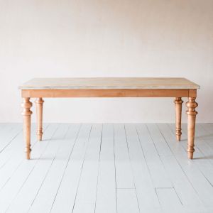 Dining Table with Copper Legs
